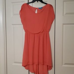 Chiffon high low dress.
